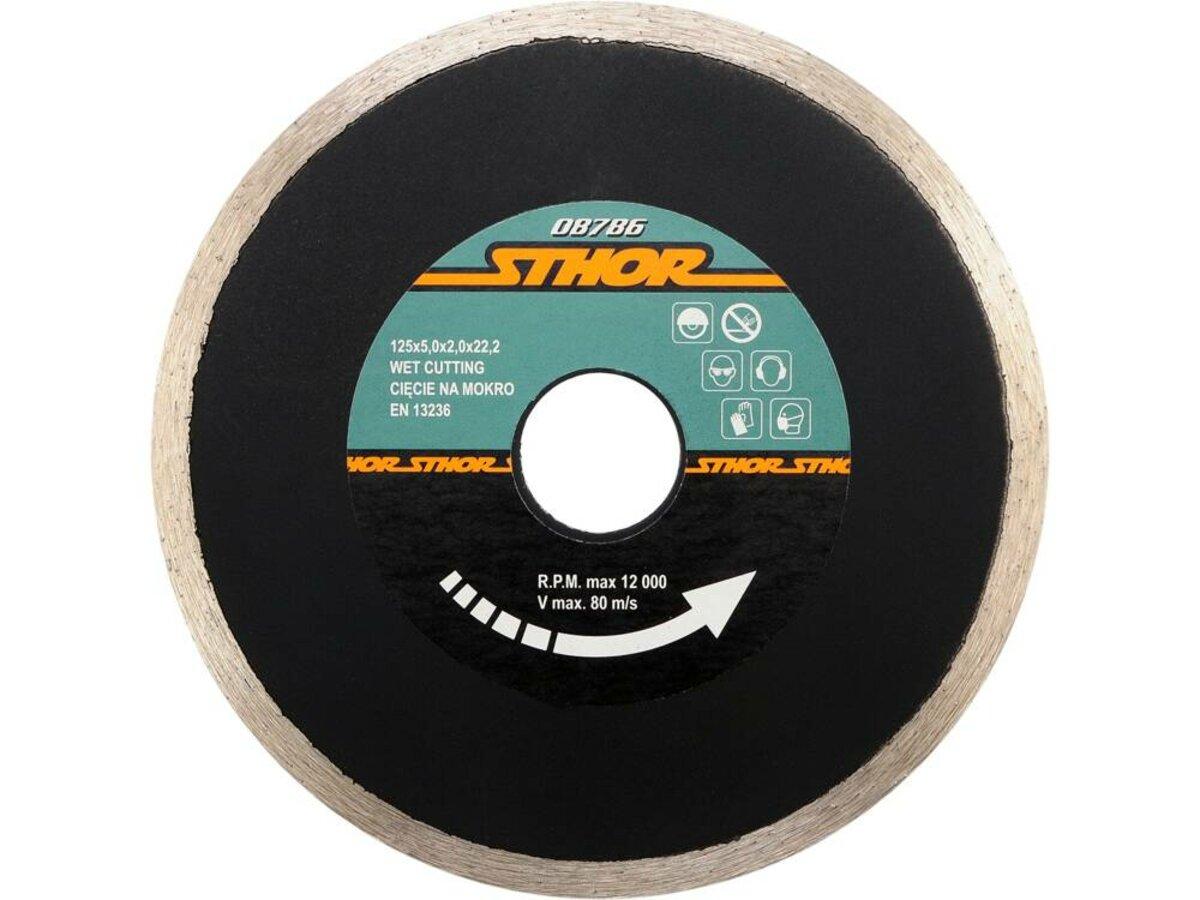 Диск відрізний алмазний по фарфору і граніту YATO Ø= 125/22.2x 1.8 мм, сухий різ [10/100]