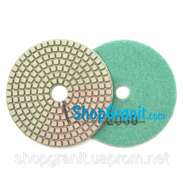 Гнучке полірувальне коло дельфін № 1800 100мм алмазные черепашки, алмазные липучки, джепи, флексы, АГШК для камня, гранита,