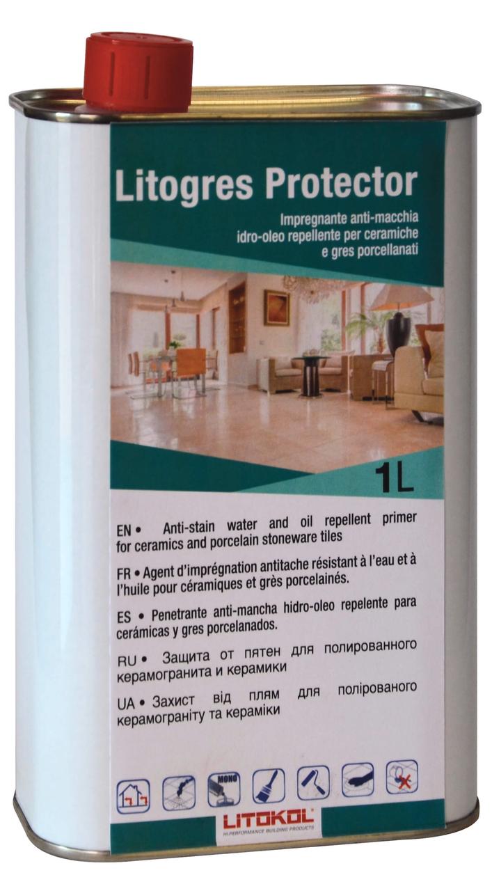 Litokol Litogres Protector - Літокол Літогрес Протектор - захисне просочення для полірованого керамограніта і кераміки, 1л